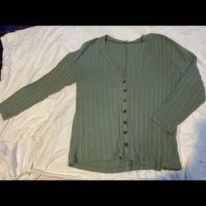 Cute sage green long sleeve, Willing to negotiate price!(: